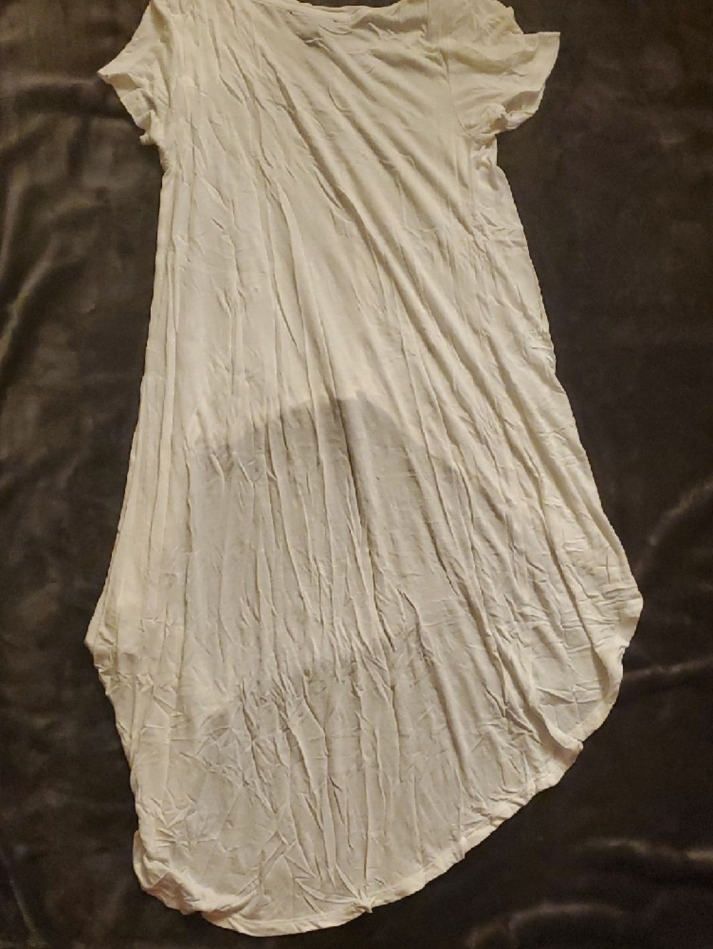 Light Cream Knot-Front High-Low Tunic Tee - Picture 4 of 4